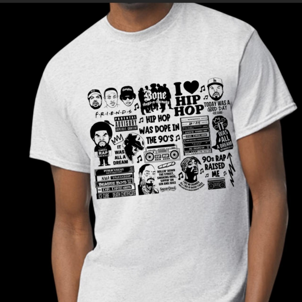 new unisex  graphic tee hip hop rap 90s